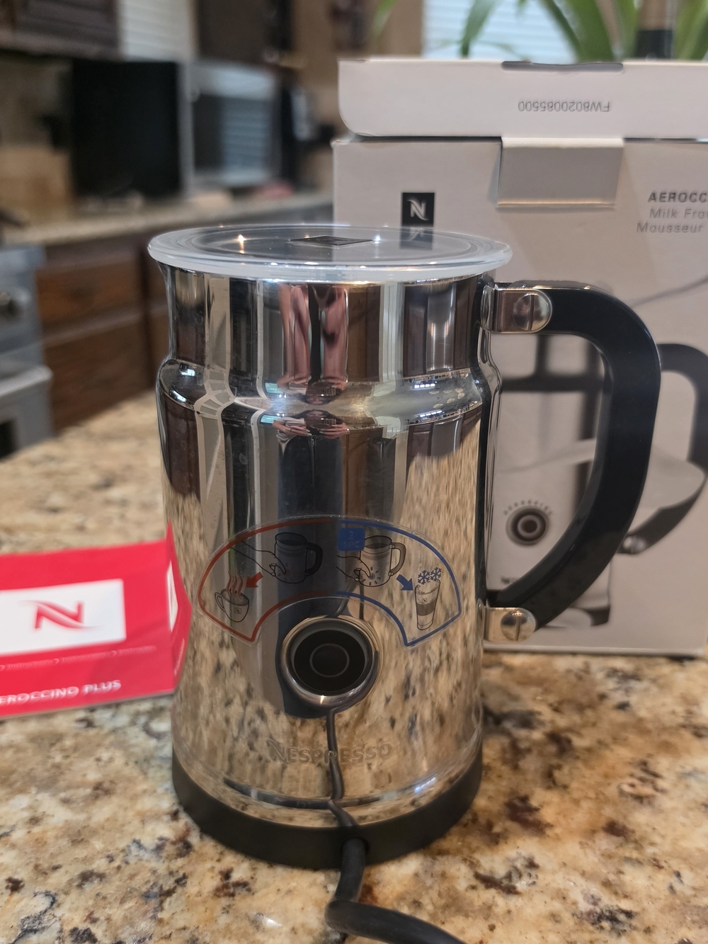 Nespresso Aeroccino Plus Stainless Steel Milk Frother - Silver
